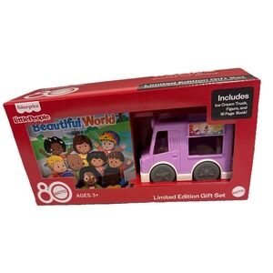 Kohl's Cares Mattel Little People Pink Ice Cream Truck Figure + Book Limited 80+